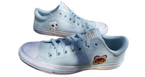 Animal Crossing: Both shoes image shot outside for a new take.