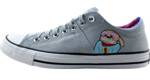 Ren & Stimpy: Outside left shoe with Ren painted on it.